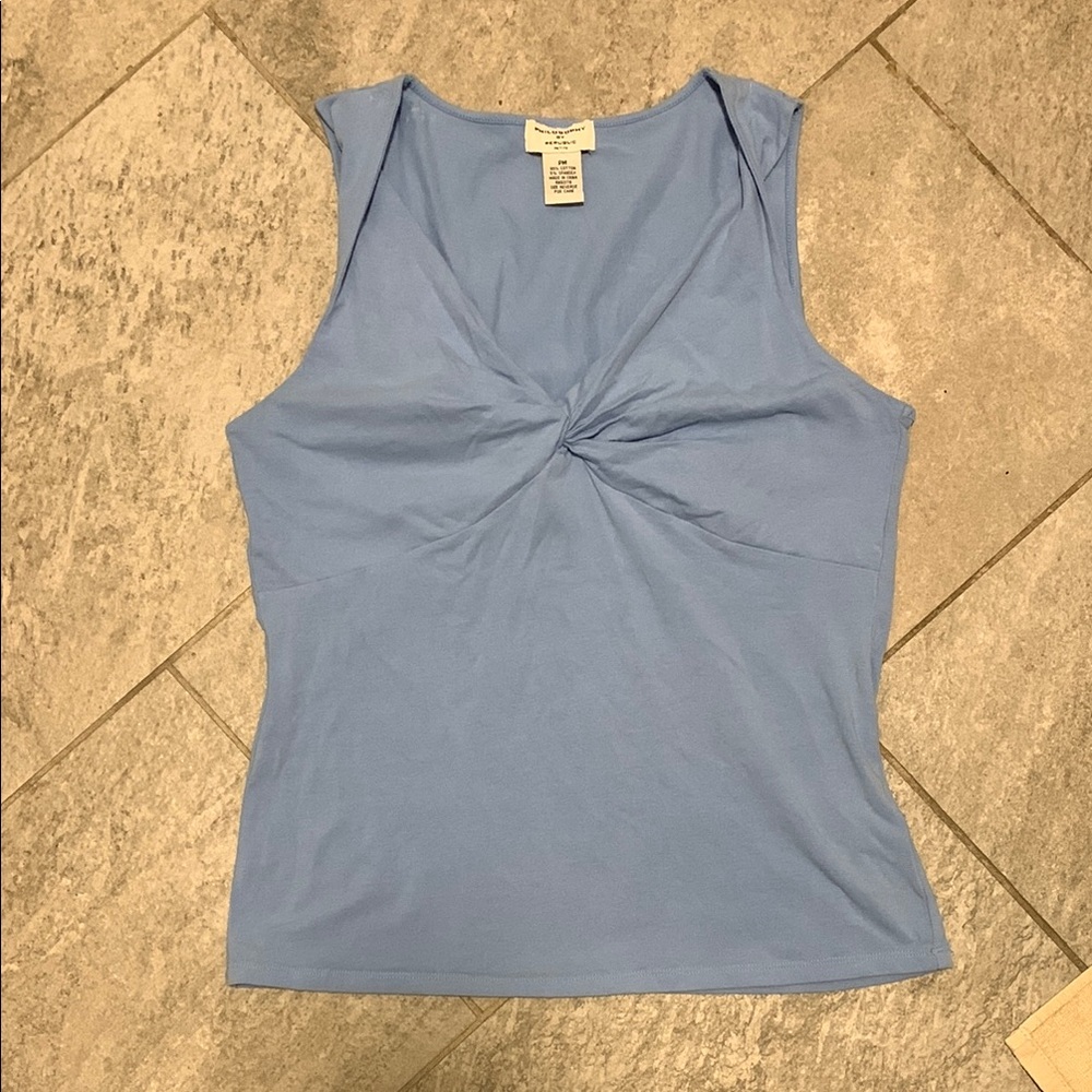 Women's Blue Sleeveless Top